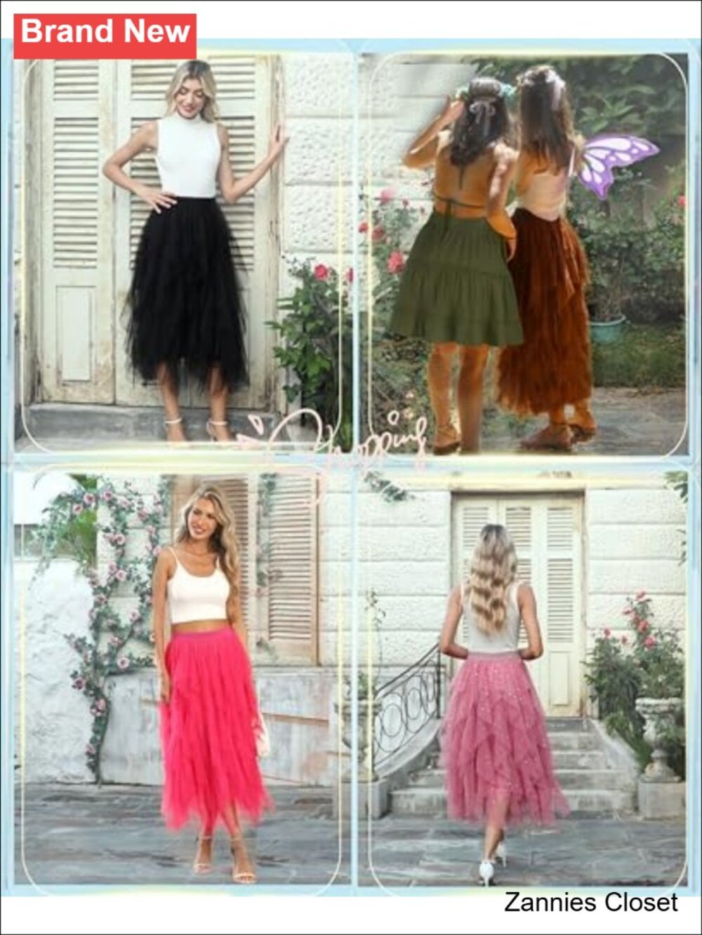 ๐ป Women's A Line Fairy Tiered Tulle Skirt Long Mesh Flowy Layered Maxi Skirt - Picture 4 of 6